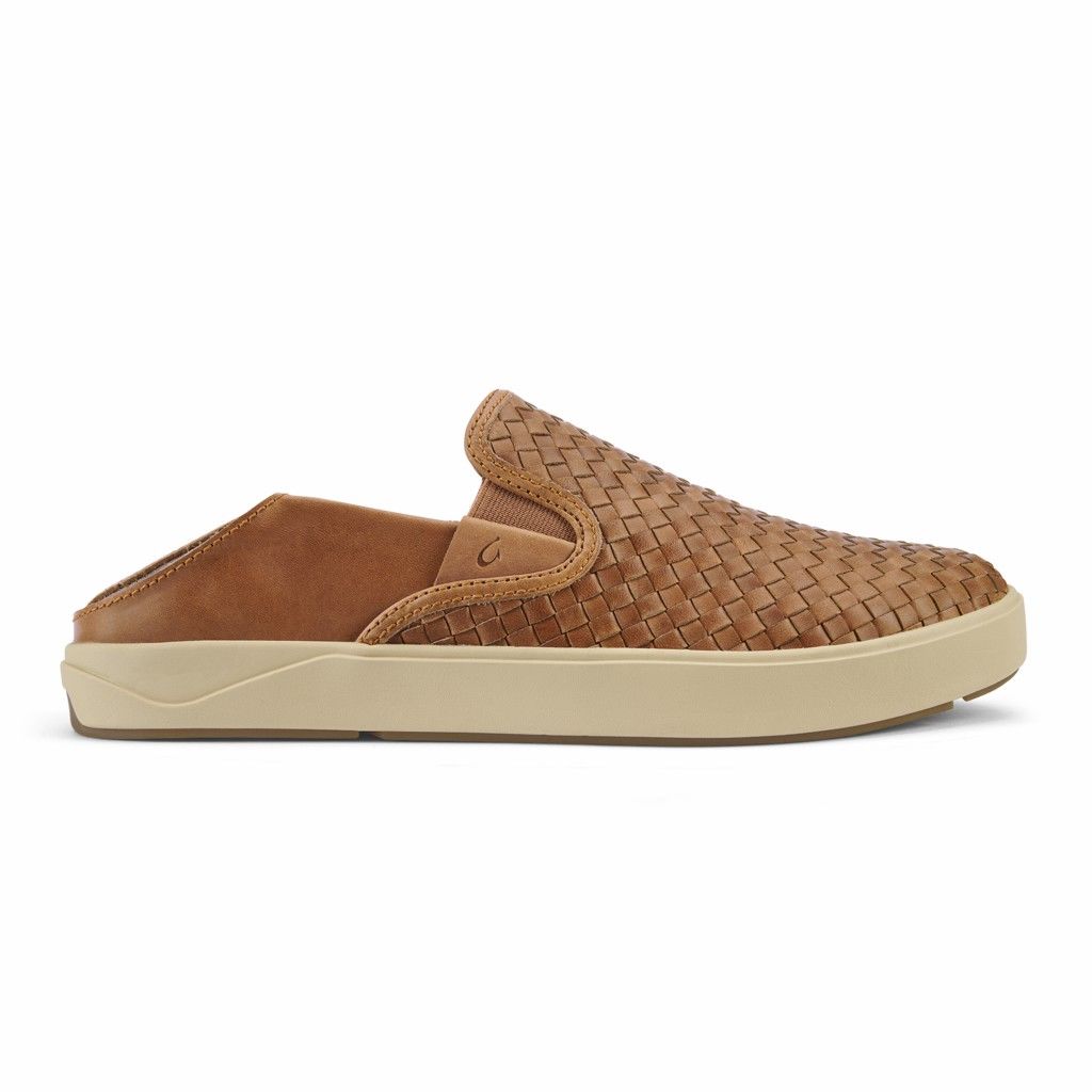 Olukai Men's Lae ahi Lauhala Slip On Shoe - Fox US745-061